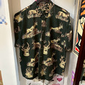 墨綠色糜鹿動物襯衫_3
