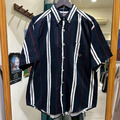 深藍條紋襯衫