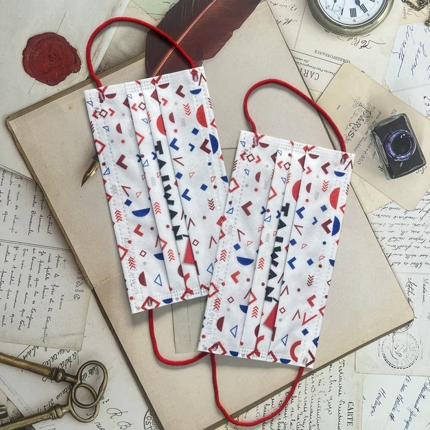 水舞醫用口罩 成人平面 設計款-繽紛台灣 (10入/盒)