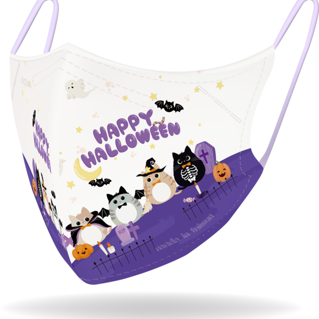 水舞醫用口罩3D成人設計款-喵嗚萬聖趴 萬聖節10入