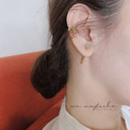 韓 設計款 鑽釘耳環（單隻販售）