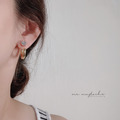 韓 設計師系列 C環鑽耳環（兩種戴法）