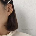 韓 麻花雙環耳夾 (一對販售)