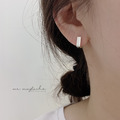 韓 925silver小方形耳環_1