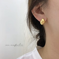 韓 不規則金屬耳環_1