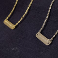 韓 925純銀小方牌項鍊_2
