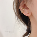 韓 斜三環 鑽耳骨夾（單隻販售）_1
