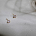 韓 10K金系列 復古小鑽耳環（一對販售）_5