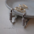 韓 925純銀橫槓小鑽耳環_6
