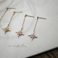 韓 925純銀 星芒垂墜耳環_4
