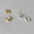韓 925silver小方形耳環_7