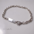 韓 925silver客製圓角方牌手鍊_1