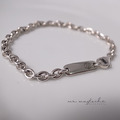 韓 925silver客製圓角方牌手鍊_3