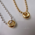 韓 925silver甜甜圈項鍊_8