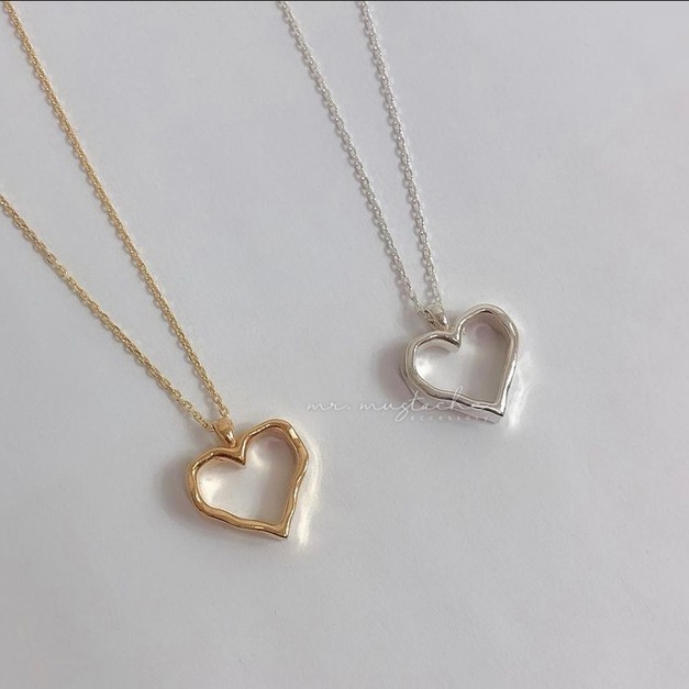 韓  925silver餅乾小愛心項鍊
