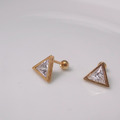 韓 316L醫療鋼三角鑽耳環（單隻販售）_4