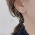 韓 D型小珍珠耳環_1