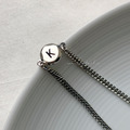 韓 925silver訂製款小圓片字母手鍊_2