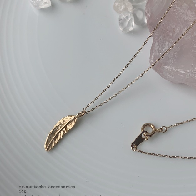 韓 10K金系列 羽毛項鍊