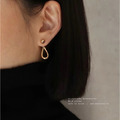 韓 法式簍空水滴耳環（兩種戴法）
