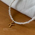 韓 訂製款字母珍珠項鍊_2