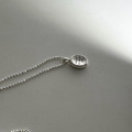 韓 925silver訂製款小圓片字母項鍊-A款