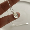 韓 925silver訂製款小圓片字母項鍊-B款_1