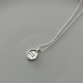 韓 925silver訂製款小圓片字母項鍊-B款