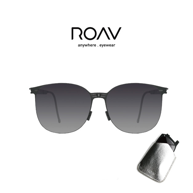 ROAV｜摺疊墨鏡 CHARLIZE SS009.13.41（黑框漸層灰片）
