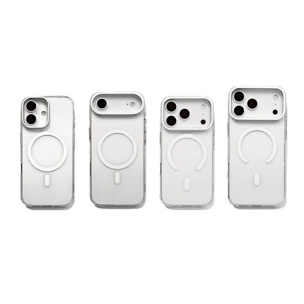 Oweida iPhone 17全系列 抗黃晶明磁吸鏡頭支架手機殼