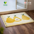 【日本OKA】日製乾度良好銀離子抗菌防臭吸水速乾防滑浴室地墊-48x60cm