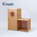 【hash】織暮系列仿藤編織貓屋L型櫃-2色可選-DIY_2