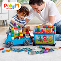 【德國PolyM】趣味數字卡車積木組