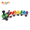【德國PolyM】彩虹數字火車積木組63件組_1