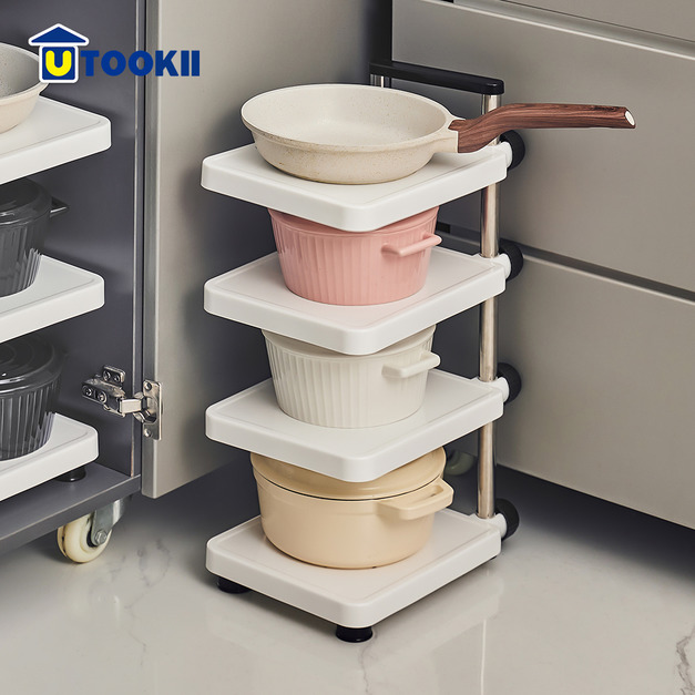 【UTOOKII】可調式四層廚房鍋具收納架-DIY