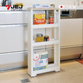 【日本JEJ ASTAGE】日製移動式木質頂板收納隙縫架-12cm寬
