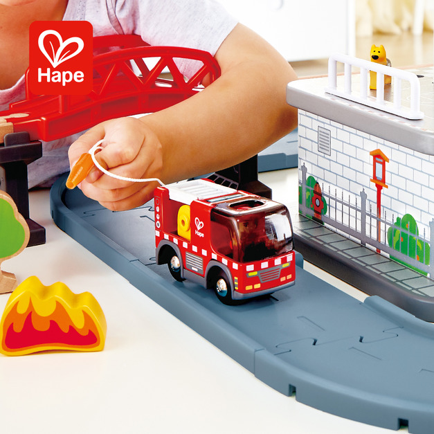 【德國Hape】警笛消防玩具車