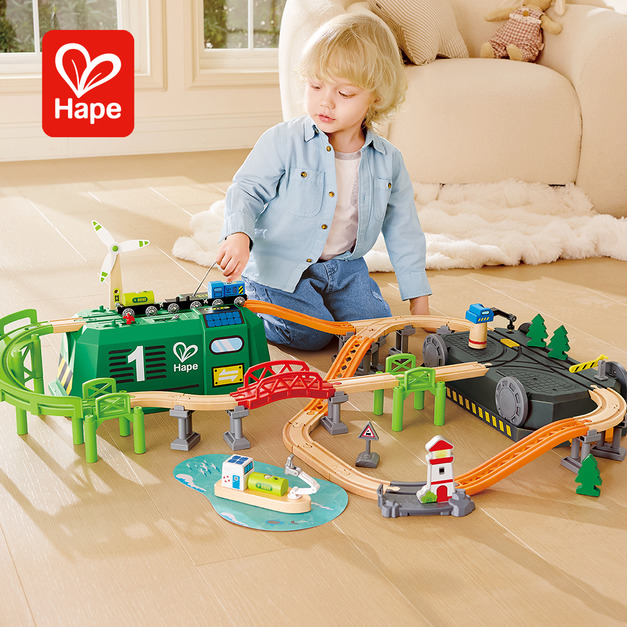 【德國Hape】綠色能源火車收納組
