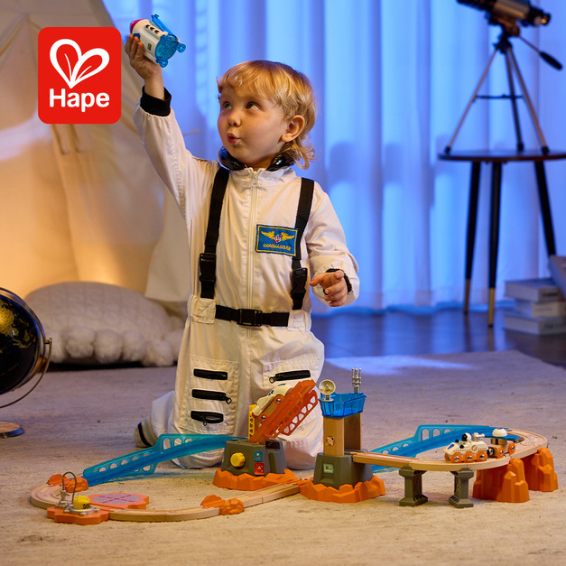 【德國Hape】火星發射火車軌道玩具組