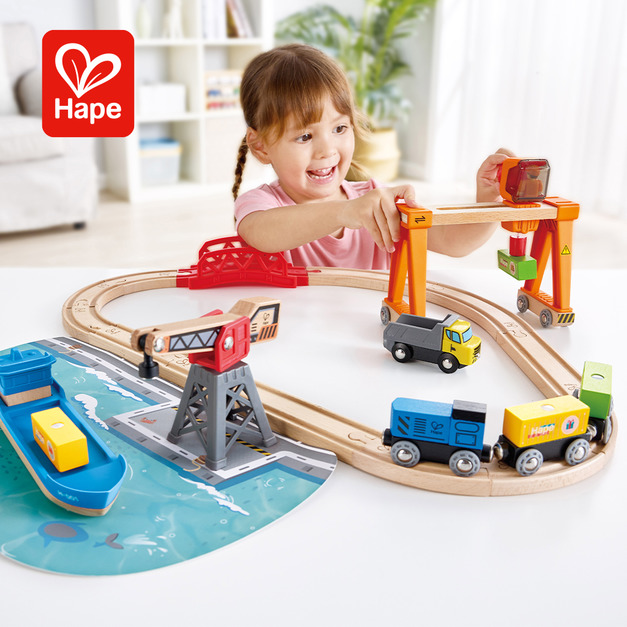 【德國Hape】起重裝卸港口組合
