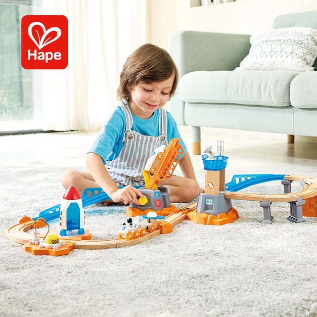 【德國Hape】火星發射火車軌道玩具組