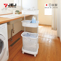 【日本JEJ ASTAGE】leqair 日製三層分類洗衣籃推車-DIY-多色可選_2