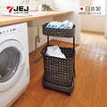 【日本JEJ ASTAGE】leqair 日製雙層分類洗衣籃推車-DIY-多色可選_2