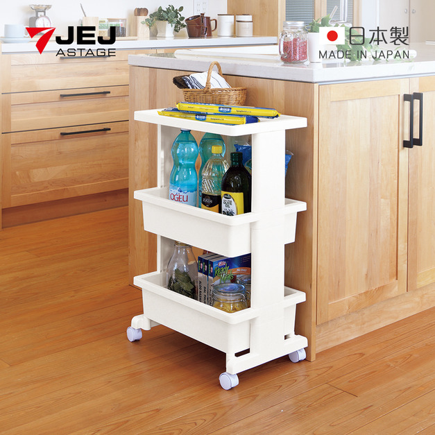 【日本JEJ ASTAGE】lisestyle TABLE WAGON 日製三層收納邊桌推車-DIY-多色可選