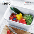 【日本ISETO】日製方形廚用伸縮折疊式洗滌桶/洗菜盆-6.6L