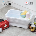 【日本ISETO】日製方形多功能伸縮折疊式提籃/水桶(附瀝水托盤)-15L-多色可選_2