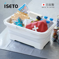 【日本ISETO】日製方形伸縮折疊式提籃/水桶-15L-多色可選_3