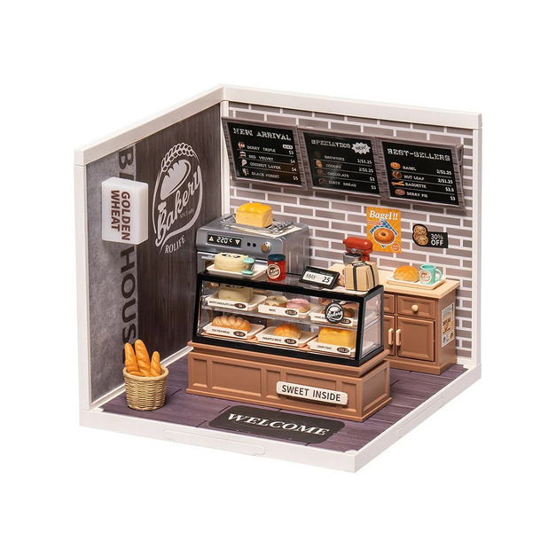 【Robotime】Rolife 超級世界｜金色麥香 麵包店｜DW005B