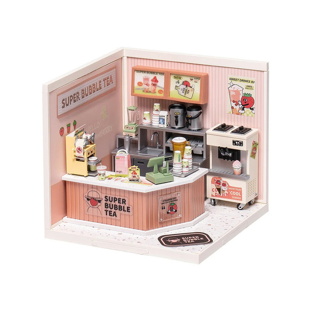 【Robotime】Rolife 超級世界｜快樂加杯 奶茶店｜DW006