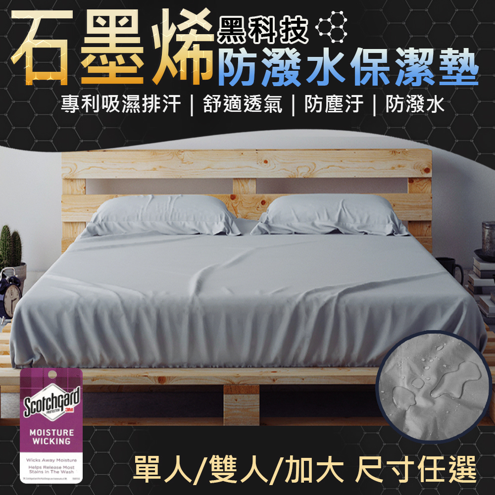 【寢室安居】石墨烯防潑水保潔墊(全尺寸均一價)